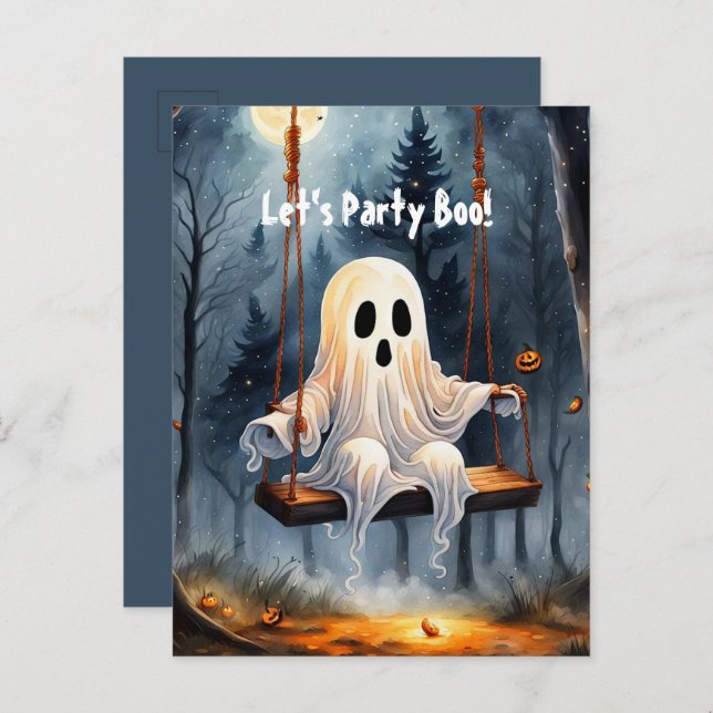 Ghost Play Invitation Postcard (Front/Back)