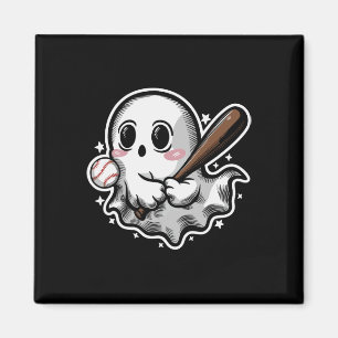 Ghost Playing Bysebyll Halloween Cute Ghost Magnet