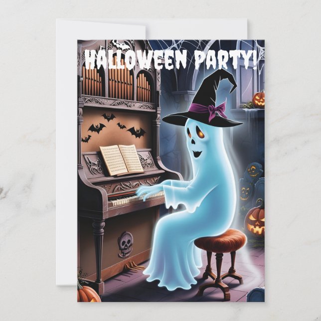 ghost playing oregan invitation (Front)