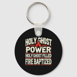 Ghost Power Christian Faith Keychain