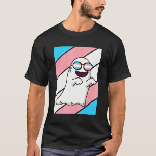 Ghost Pride Transgender Flag LGBTQ Proud Ally Prid T-Shirt