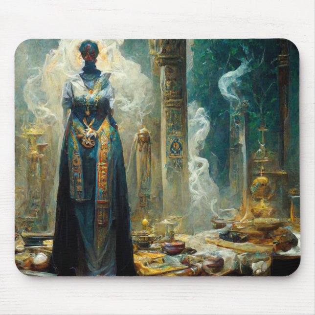 Ghost Priestess Fantasy Mouse Pad (Front)