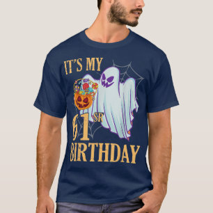 Ghost Pumpkin Candy Corn Halloween Day Its My 61st T-Shirt