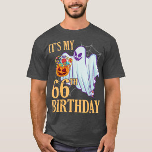 Ghost Pumpkin Candy Corn Halloween Day Its My 66th T-Shirt