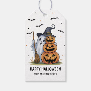 Ghost & Pumpkin Halloween Gift Tags for Favours