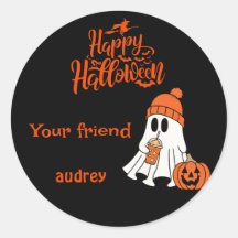 Ghost Pumpkin Happy Halloween Boo Personalized