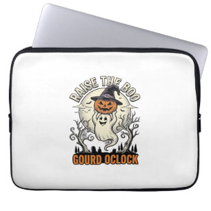 Ghost Pumpkin Shirt Vintage Halloween Engraving Te Laptop Sleeve
