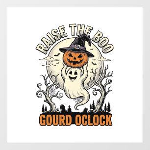 Ghost Pumpkin Shirt Vintage Halloween Engraving Te Window Cling