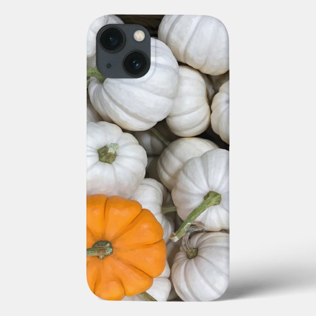 Ghost Pumpkins with a sneaky orange one Case-Mate iPhone Case (Back)