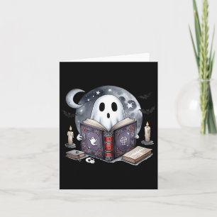 Ghost Reading Book  Card