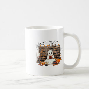 Ghost Reading Books Bookish Teacher Halloween Cost Coffee Mug