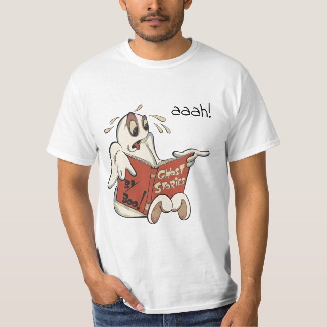 Ghost Reading Ghost Stories  T-Shirt * (Front)