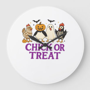 Ghost Reading in Cozy Halloween Library Classic T- Large Clock