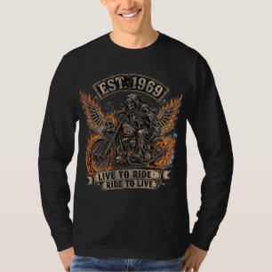 Ghost Reaper Biker ,Live to Ride Ride to Live T-Shirt