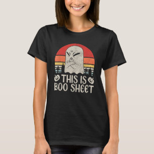 Ghost Retro Halloween Outfit, This Is Boo Sheet T-Shirt