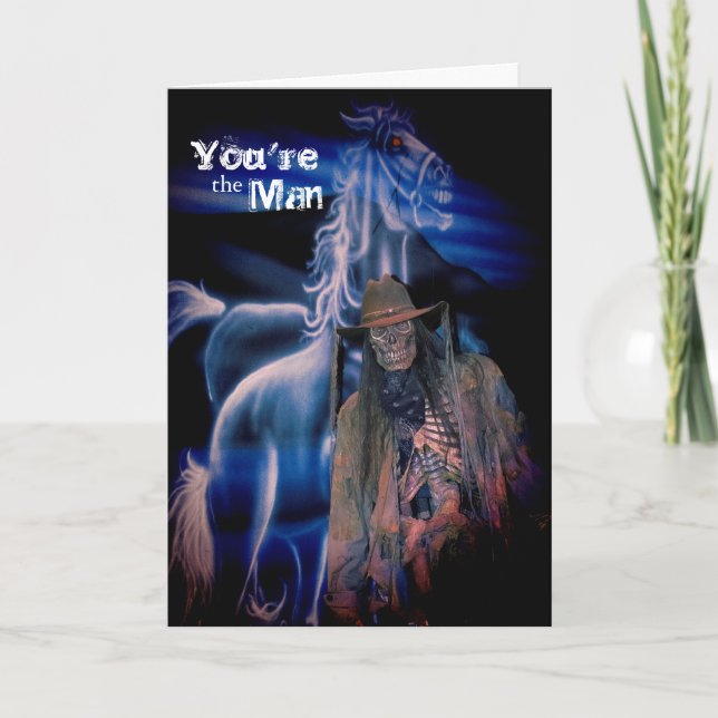 Ghost Rider Over the Hill Funny Birthday Card (Front)