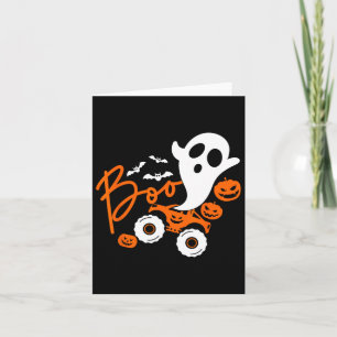 Ghost Rider Truck Monster Halloween Pumpkin  Card