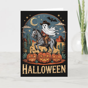 Ghost Riding Horse Halloween Season  Card