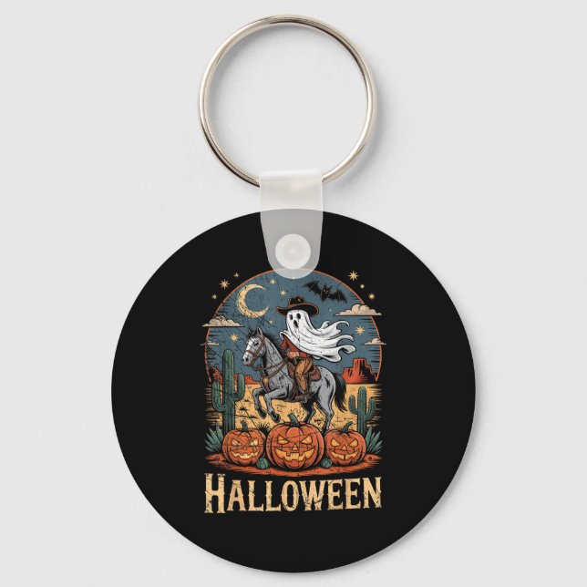 Ghost Riding Horse Halloween Season  Keychain (Front)