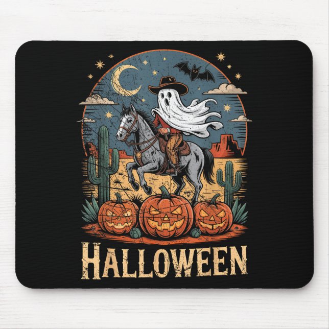 Ghost Riding Horse Halloween Season  Mouse Pad (Front)