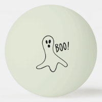 Ghost Saying Boo Black Outline on Glow-in-the-Dark