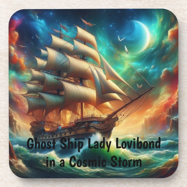 Ghost Ship Lady Lovibond in a Cosmic Storm Coaster (Front)