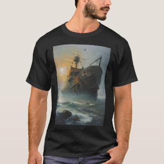 Ghost ship, pirate ship, T-Shirt