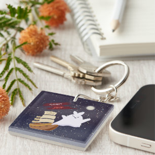 Ghost Ship Spooky Halloween Keychain