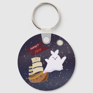 Ghost Ship Spooky Halloween Keychain