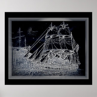 Ghost ship/wall poster