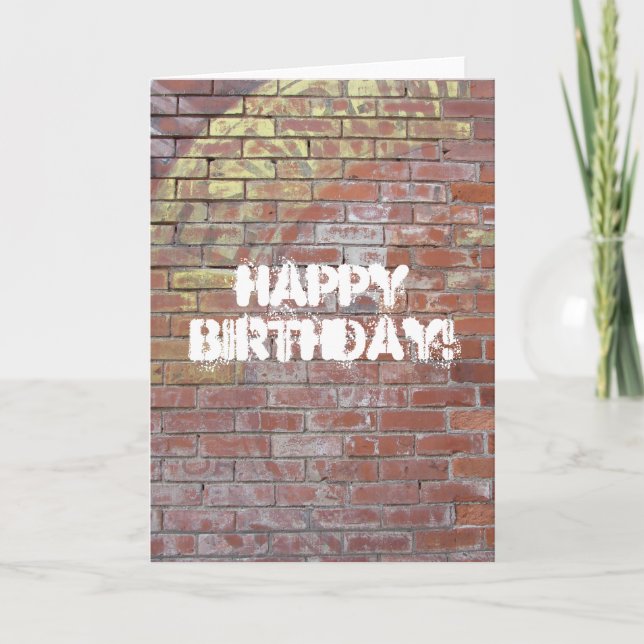 Ghost Sign, Happy Birthday! Card (Front)