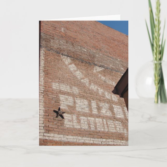 Ghost Sign in Brighton, Iowa Card (Front)