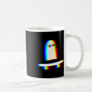 Ghost Skateboard Lazy Halloween Costume Funny Skat Coffee Mug