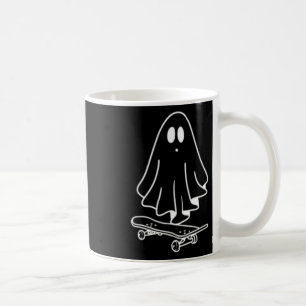 Ghost Skateboard Lazy Halloween Costume Funny Skat Coffee Mug