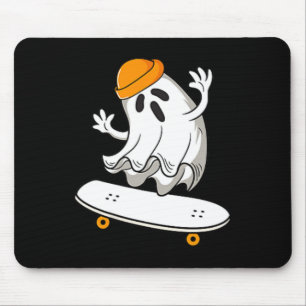 Ghost Skateboarding Halloween Skateboard Shirt Men Mouse Pad
