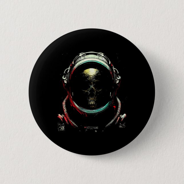 Ghost Skeleton - Spooky Skull Halloween Costume  2 Inch Round Button (Front)