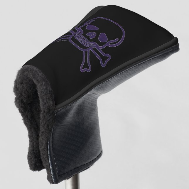Ghost Skull golf putter cover (3/4 Front)
