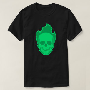 Ghost Skull Graphic T-Shirt – Halloween Neon Skull