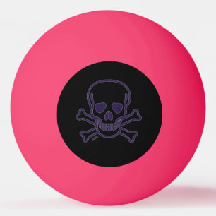 Ghost Skull orange glow 1 star ping pong ball