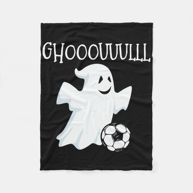 Ghost Soccer Halloween  Fleece Blanket (Front)