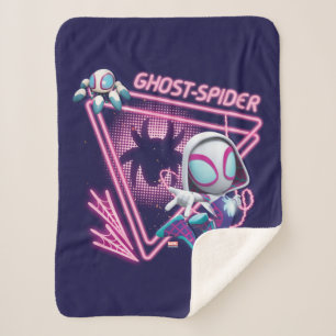 Ghost-Spider and TWIRL-E Glow Webs Glow Sherpa Blanket