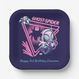 Ghost Spider Birthday Girl Paper Plate