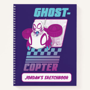 Ghost-Spider Flying Her Ghost-Copter Drawing Notebook