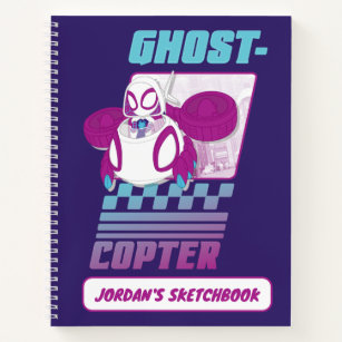 Ghost-Spider Flying Her Ghost-Copter Drawing Notebook