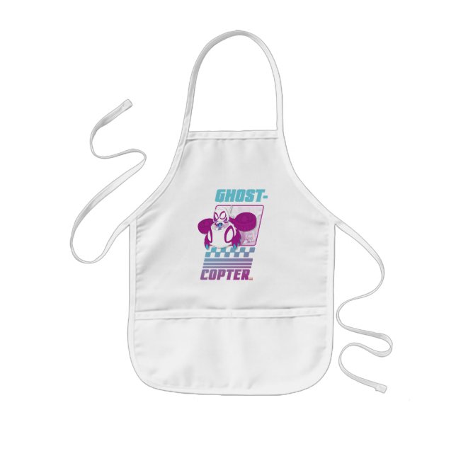 Ghost-Spider Flying Her Ghost-Copter Kids Apron (Front)