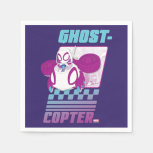 Ghost-Spider Flying Her Ghost-Copter Napkin