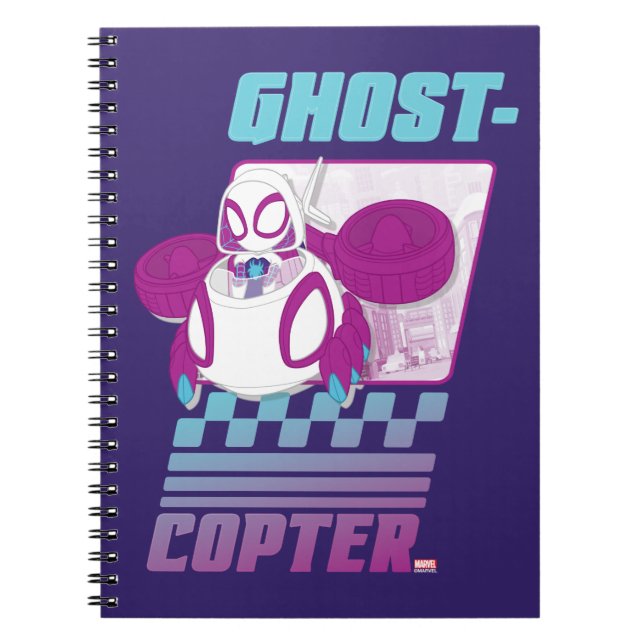 Ghost-Spider Flying Her Ghost-Copter Notebook (Front)