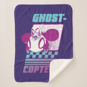 Ghost-Spider Flying Her Ghost-Copter Sherpa Blanket
