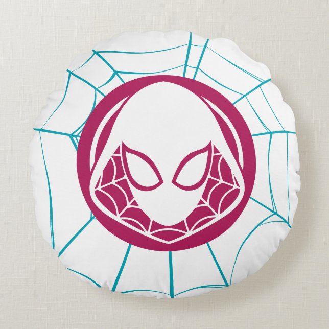 Ghost-Spider Icon Round Pillow (Front)