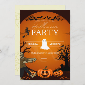 ghost Spooktacular Halloween Birthday Invitation